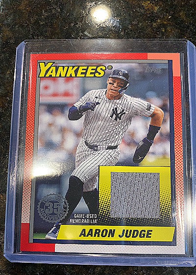 2025 Topps Series 1 1990 Topps Baseball Relics #T90R-AJ Aaron Judge — front