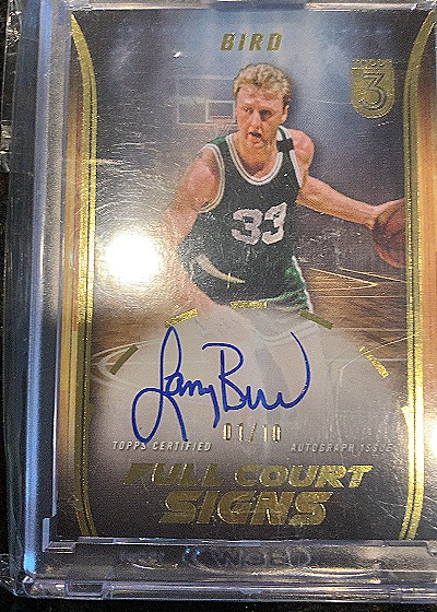 2024 Topps 3 Full Court Signs #FCS-LB Larry Bird — front