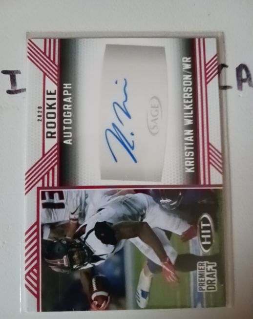 2020 SAGE HIT #A8 Kristian Wilkerson Rookie Autographs Red Auto RC — front