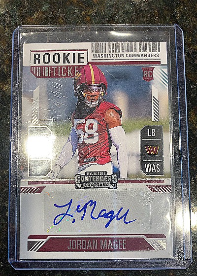 2024 Panini Contenders #244 Jordan Magee Rookie Ticket Auto — front