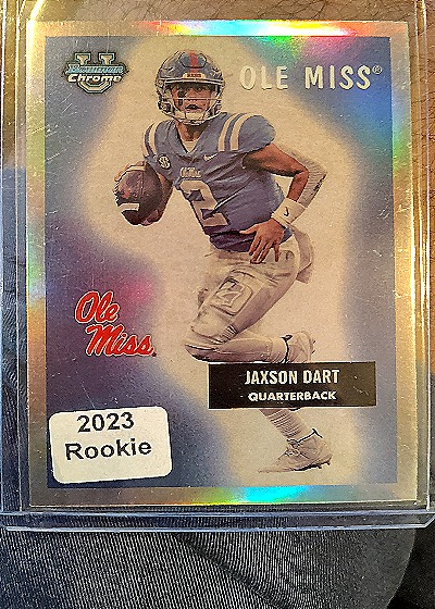 2023 Bowman University Chrome #55BF-5 Jaxson Dart — front