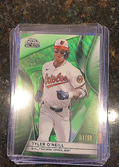 2021 Topps Chrome Black Tyler O'Neill #54/99 — front