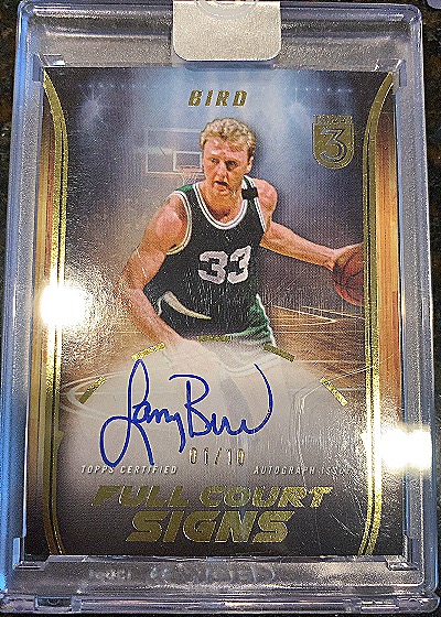 2024 Topps 3 Full Court Signs #01 Larry Bird — front