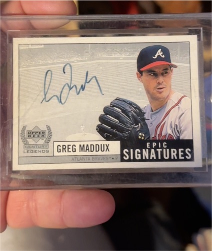 1999 Upper Deck Century Legends Epic Signatures Greg Maddux — front