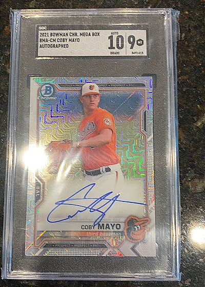 2021 Bowman Chr. Mega Box BNA-CH Coby Mayo Autographed — front