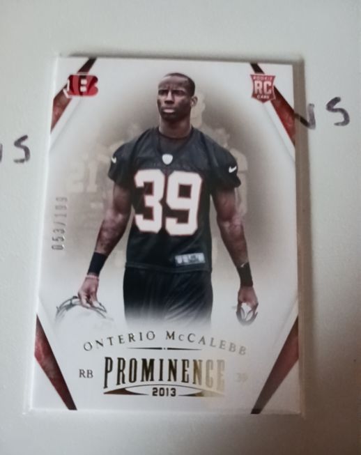 2013 Panini Prominence #185 Onterio McCalebb Rookie — front