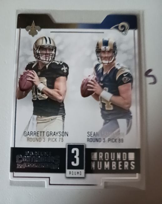 2015 Panini Contenders Round Numbers #RN9 Garrett Grayson Sean Mannion — front
