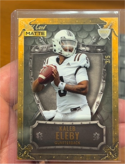 2022 Wild Card Matte Weekend Warrior #WW-3 Kaleb Eleby — front