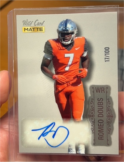 2022 Wild Card Matte #MB-A Romeo Doubs — front