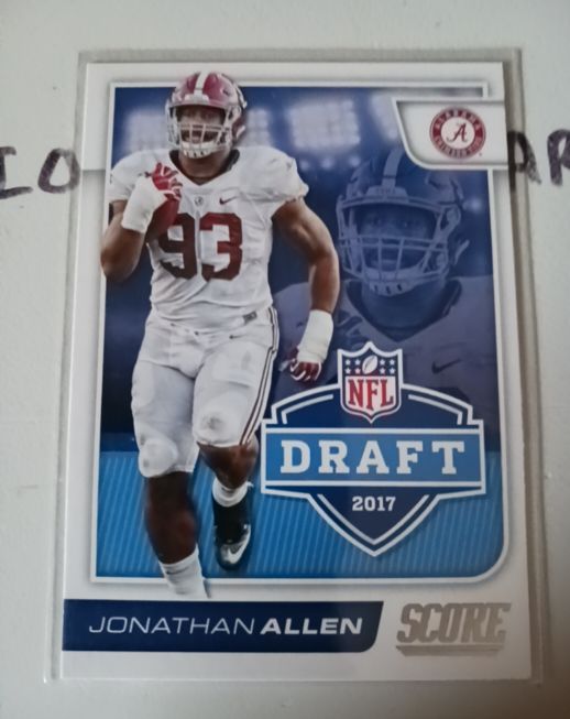 2017 Score NFL Draft #6 Jonathan Allen — front
