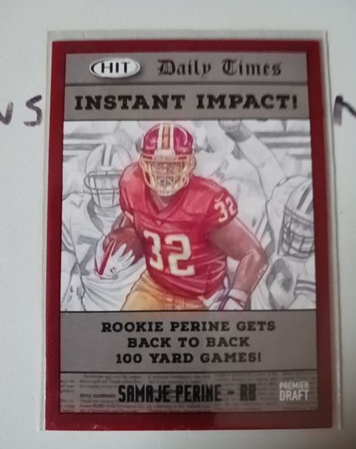2018 Sage Hit Instant Impact! #60 Samaje Perine — front