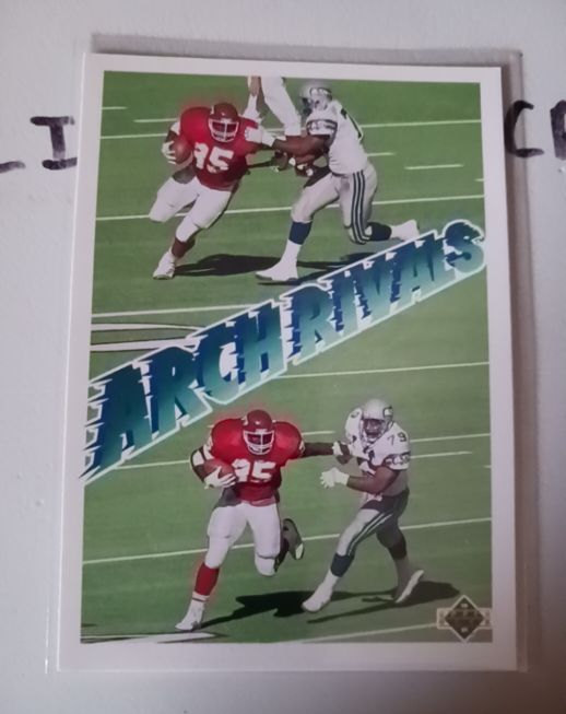 1991 Upper Deck #658 Arch Rivals Christian Okoye Jacob Green — front