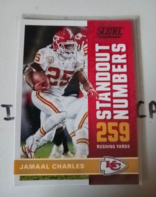 2017 Panini Score #259 Jamaal Charles Standout Numbers — front