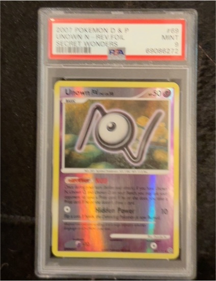 2007 Pokemon Secret Wonders #69 Unown N Reverse Holo — front