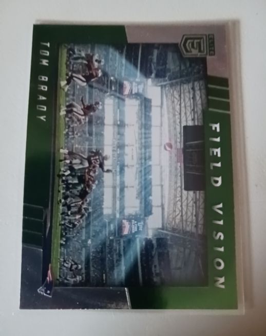 2016 Donruss Elite #FVTB Tom Brady Field Vision Green — front