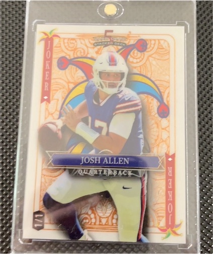 2024 Wild Card 5 Card Draw Stacked Deck Josh Allen Joker — front