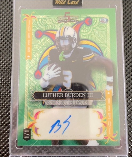2024 Wild Card 5 Card Draw Stacked Deck Joker Luther Burden III 1/1 — front