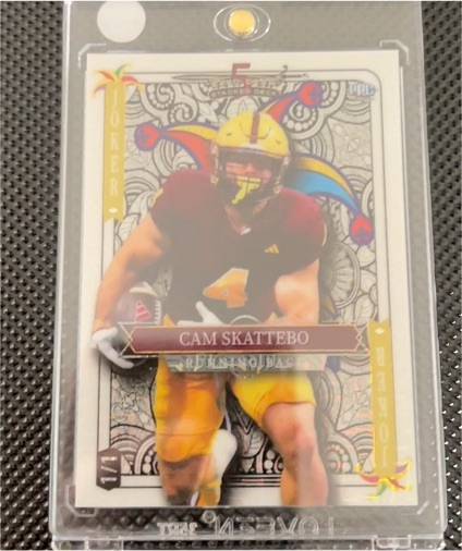 2024 Wild Card #Joker Cam Skattebo — front