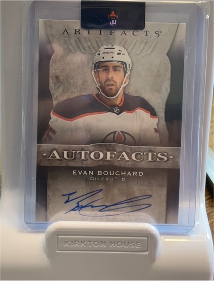 2021-22 Upper Deck Artifacts Autofacts #AF-EB Evan Bouchard — front