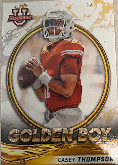 2022 Bowman University Golden Boy #GB-12 Casey Thompson — front
