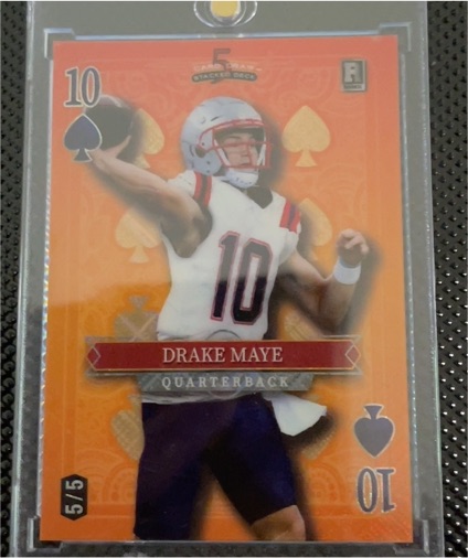 2024 Wild Card 5 Card Draw #10 Drake Maye — front