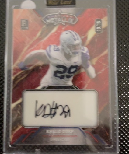 2023 Wild Card Metallix #KDA Khalid Duke Rookie Autograph — front