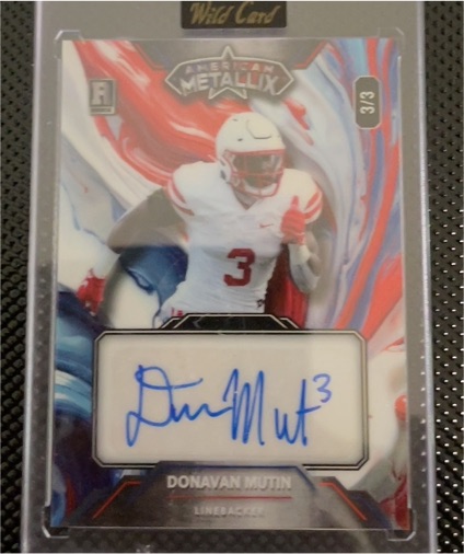 2023 Wild Card American Metallix #3 Donavan Mutin — front