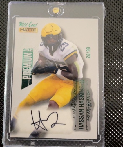 2022 Wild Card Matte Premium Autographs #MB-A Hassan Haskins — front