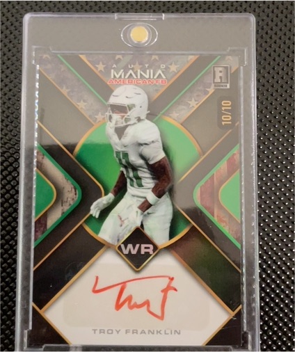 2024 Wild Card Auto Mania #10 Troy Franklin — front