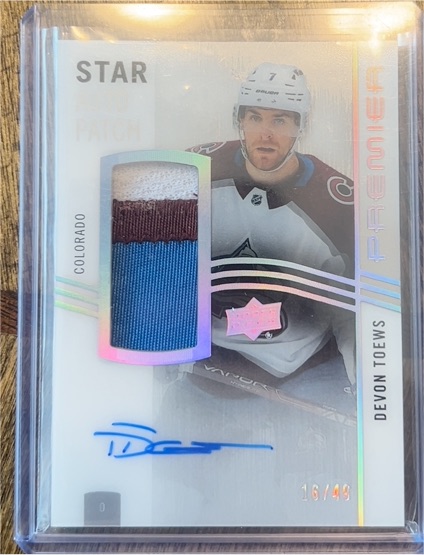 2023-24 Upper Deck Premier Star Patch Auto #STAR Devon Toews — front