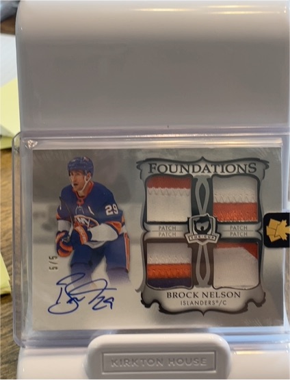 2023-24 Upper Deck The Cup Foundations Quad Patch #F-BN Brock Nelson — front