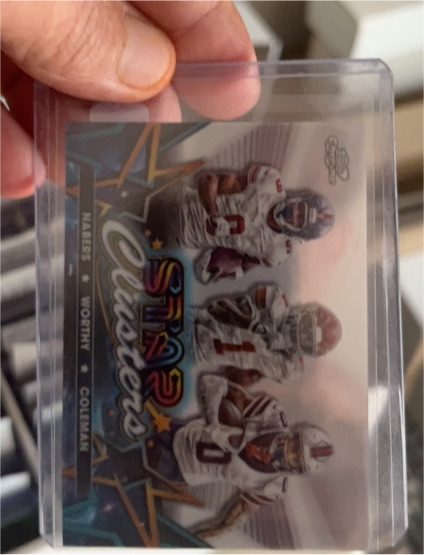 2024 Topps Chrome Cosmic Star Clusters Nabers Worthy Coleman #SCL-3 — front