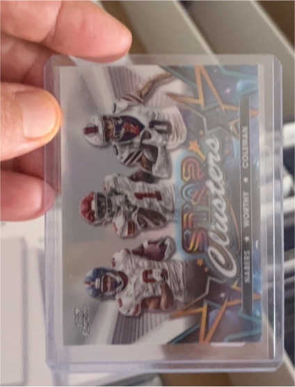 2024 Topps Chrome Cosmic Star Clusters Nabers Worthy Coleman — front