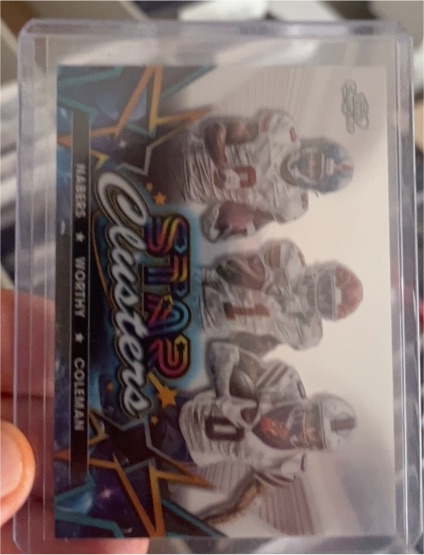 2024 Topps Chrome Cosmic Star Clusters Nabers Worthy Coleman — front