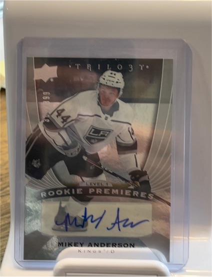 2020-21 Upper Deck Trilogy #L1 Mikey Anderson Rookie Premieres Auto — front