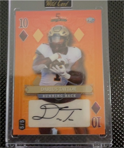 2024 Wild Card 5 Card Draw Stacked Deck #10 Darius Taylor — front