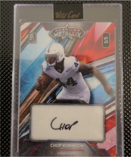 2023 Wild Card American Metallix #5/5 Chop Robinson — front