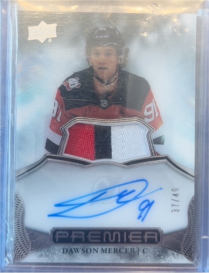 2022-23 Upper Deck Premier Auto Patch Dawson Mercer — front