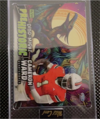 2024 Wild Card Dino-Might Prehistoric Cameron Ward PRC 19/25 — front