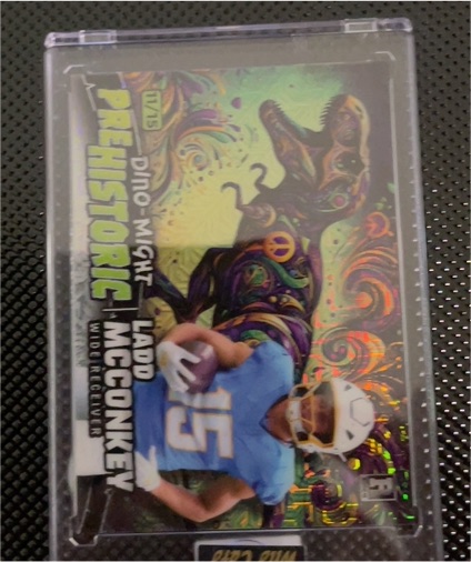 2024 Wild Card Prehistoric Dino-Might Ladd McConkey — front