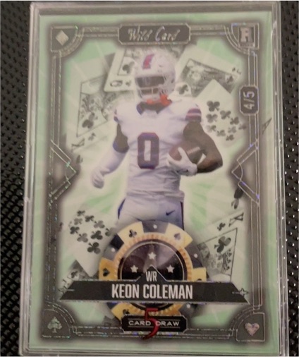 2024 Wild Card 5 Card Draw #4/5 Keon Coleman — front