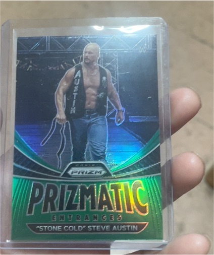2023 Panini Prizm WWE #19 Stone Cold Steve Austin Prizmatic Entrances — front