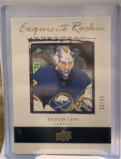2023-24 Upper Deck Exquisite Collection #RR-DL Devon Levi — front