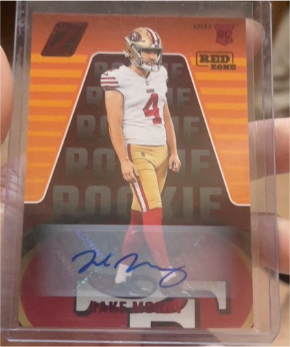 2023 Panini Zenith Red Zone #146 Jake Moody Rookie Auto — front