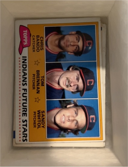 1981 Topps #451 Chris Bando/Tom Brennan/Sandy Wihtol — front