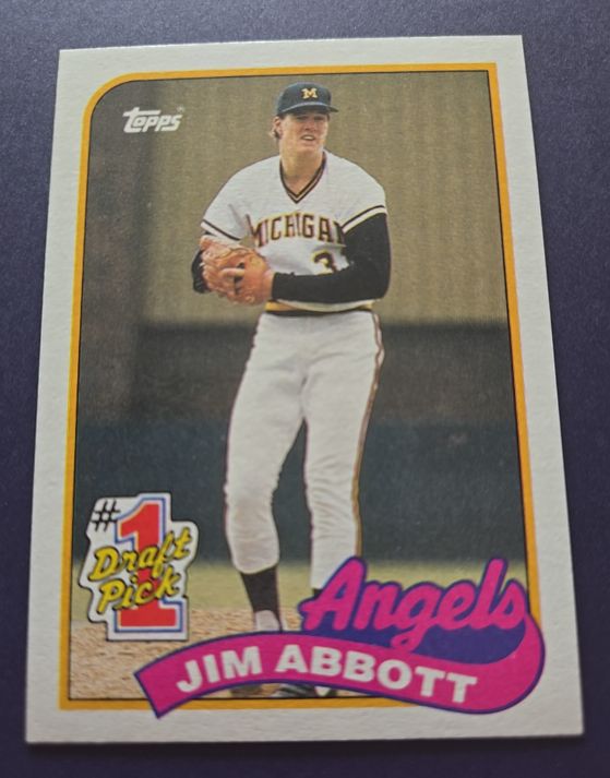 1989 Topps #573 Jim Abbott — front