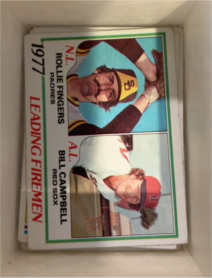 1978 Topps #208 1977 Leading Firemen (Rollie Fingers / Bill Campbell) — front