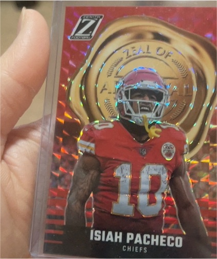2023 Panini Zenith #13 Isiah Pacheco Zeal of Approval Red — front