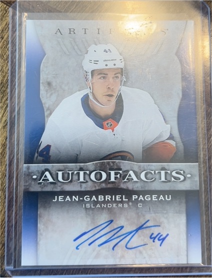 2021-22 Upper Deck Artifacts Autofacts #AF-JP Jean-Gabriel Pageau — front