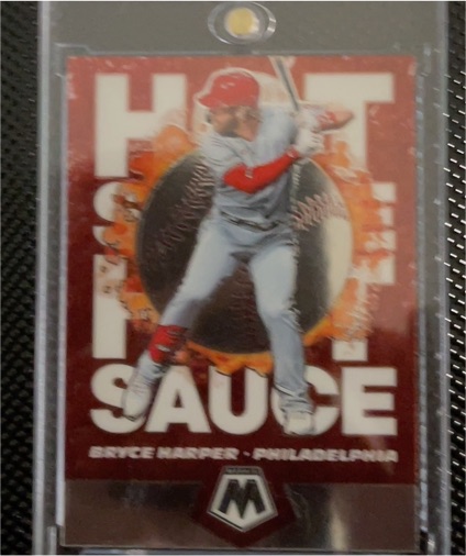 2021 Panini Mosaic Hot Sauce #HS3 Bryce Harper — front